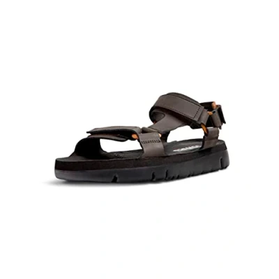 Image of Camper Oruga Sandals, Men&#039;s, Size: 12, Dunkelbraun Leather and textile