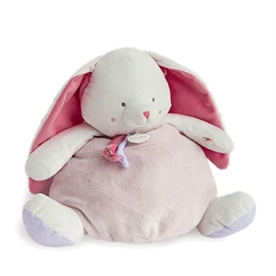 Image of BABY NAT BN0473 Children&#039;s Plush Rabbit Pyjama Bag 38 cm Pink/White
