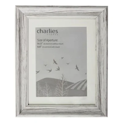 Image of Charlies White Wash Effect Picture Frame 8 x 10