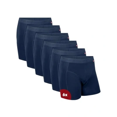 Image of DANISH ENDURANCE 6 pack Men&#039;s Organic Cotton Stretch Boxer Shorts,Tag Free Underwear, Classic Fit Navy XXL