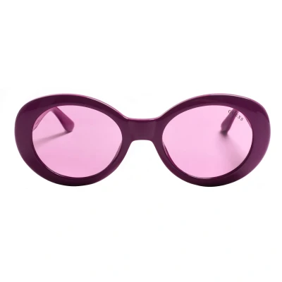 Image of Guess Womenss acetate sunglasses with oval shape GU7904 Violet One Size