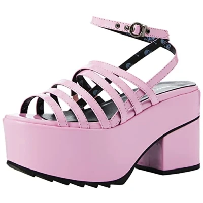 Image of LAMODA Women&#039;s Summer Fling Heeled Sandal, Pink Patent, 5 UK