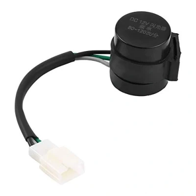 Image of Motorcycle Signal Flasher, 3 Pins Round Turn Flasher Relay Blinker for GY6 50 250cc Motorcycles Scooters Moped ATV