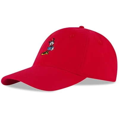 Image of Disney Women&#039;s Baseball Cap, Minnie Mouse Adjustable Hat for Adult, Red, L/XL