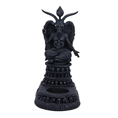 Image of Nemesis Now Baphomet&#039;s Devotion Tea Light Holder, Black, 17cm