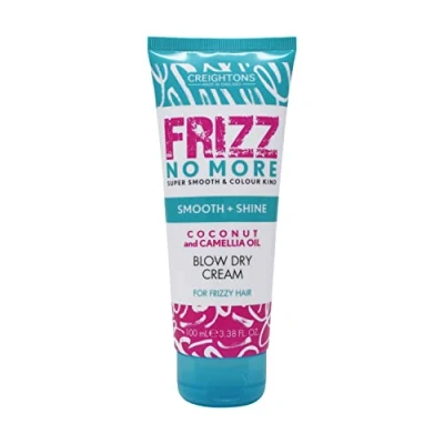 Image of Creightons Frizz No More Smooth &amp; Shine Blow Dry Cream (100ml) Conditioning Formula which Reduces Leaving Hair Silky Soft Adds Glossy Shine. Colour Kind Formula, Clear White
