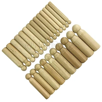 Image of Set of 24 Wooden Doming Dapping Punches Jewellery Craft Repair Tool 8 23mm