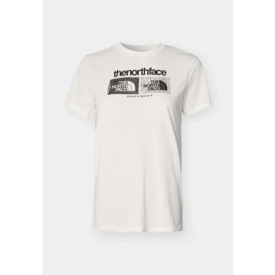 Image of The North Face Foundation TEE Graphic Print Tshirt, Women&#039;s, Size: 16, White dune