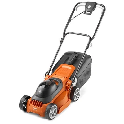 Image of Flymo EasiStore 300R Li Cordless Rotary Lawn Mower 40 V Battery (20 x 2 Including Charger), 30 cm Cutting Width, Litre Grass Box, Close Edge Cutting, Rear Roller, Space Saving Storage Features