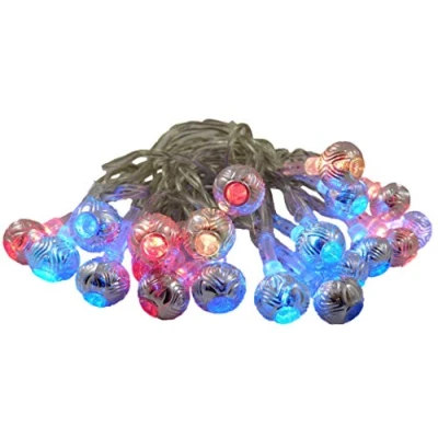 Image of Christmas Concepts® 20 Colour Changing LED Silver Ball Lights Battery Operated Indoor Lighting