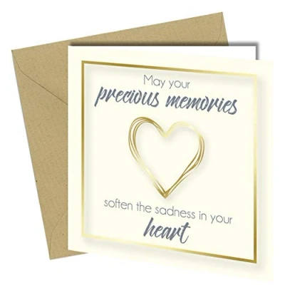 Image of Bereavement Card Sympathy Condolence Sorry For Loss Mourning Light Heart #1486