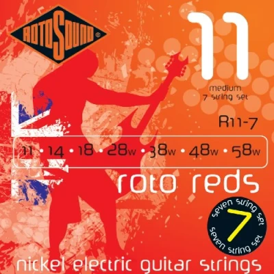 Image of Rotosound R Roto electric guitar 7 to 12 str. nickel plated set string Medium 11 58 R11