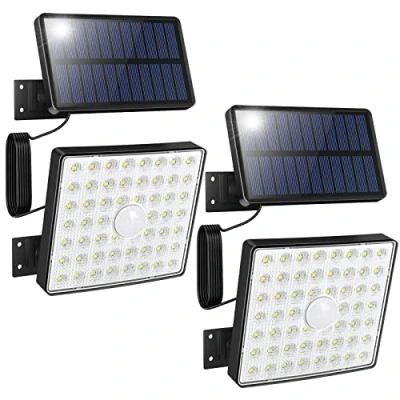 Image of Solar Security Lights Outdoor Motion Sensor, [4Modes/54LED] Garden, IP65 Waterproof Powered Lights, PIR Wall for Shed Fence Yard Garage Door, 2 Pack