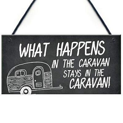 Image of RED OCEAN Novelty Caravan Sign Hanging Home Decor Plaque For Campervan Gifts Him Her