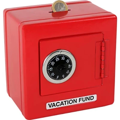 Image of Box Combination Metal Lock Safe ? Red