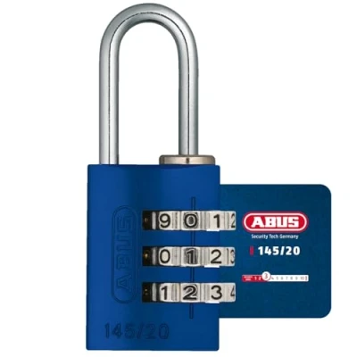 Image of Padlock Combination Aluminum 20mm Blue
