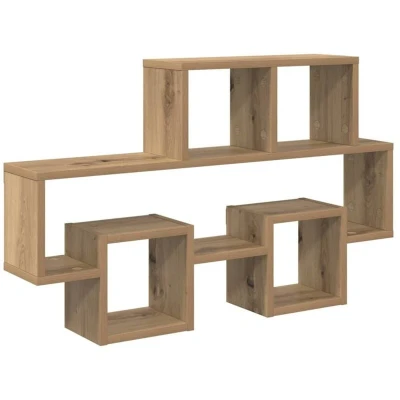 Image of vidaXL Wall Shelf with mounted Storage Artisan oak Engineered wood