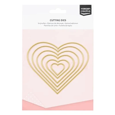 Image of Vaessen Creative Shape cutting dies hearts, Steel, Black, 11.5x9.6x0.1 cm