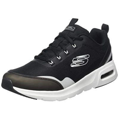Image of Skechers Women&#039;s 149945 BKW Trainers, Black Mesh/White Trim, 5 UK