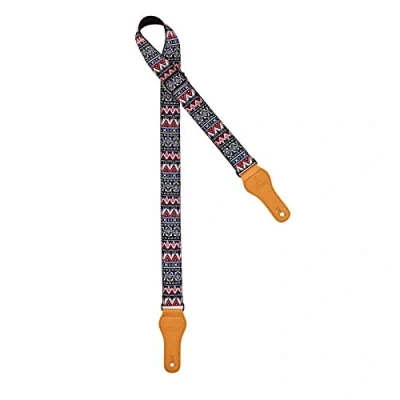 Image of Ortega Guitars Adjustable Ukulele Strap World Series Cotton, Indian Arts (OCS 410U)