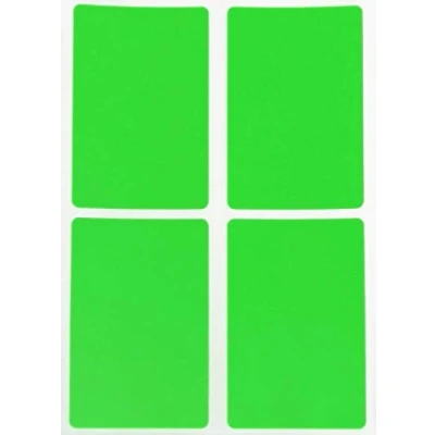 Image of Rectangle Neon Sticker Labels 7.5 cm x 5 (75 mm 50 mm) 200 Pack, Moving Stickers Flourescent Green by Royal