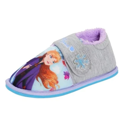 Image of Disney Frozen 2 Girls Slippers UK 7 Child Grey