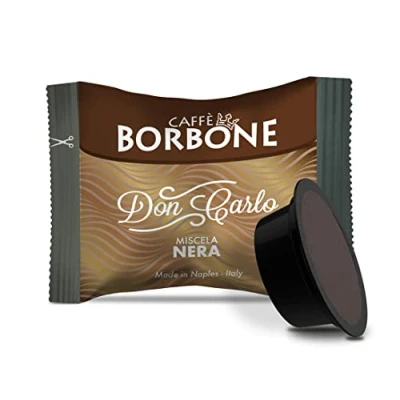 Image of Caffè Borbone Don Carlo, Black coffee Blend 100 Capsules Compatible with Lavazza®* A Modo Mio®* machines for domestic use