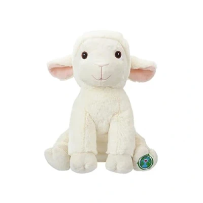 Image of PMS 443214 Your Planet Eco Plush White Lamb 28 cm(1 Pc.) Adorable &amp; Huggable Handmade Toy, for Kids, Multicolor