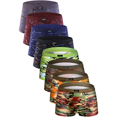 Image of YOULEHE Men&#039;s Boxer Shorts Soft Bamboo Underwear Trunks Breathable Multipack (U003 (8 Pack), XL)