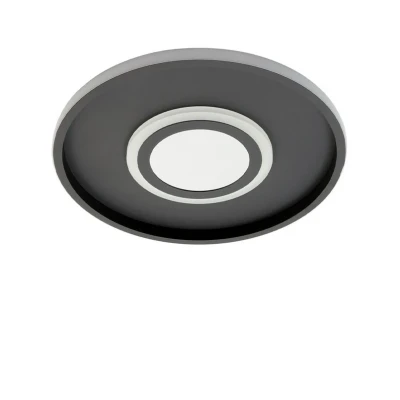 Image of Lindby LED ceiling light Selian, black, Ø 40 cm, dimmable