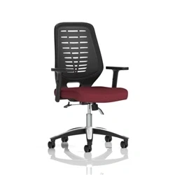 Image of Relay Operator Chair Black Back Ginseng Chilli Height Adjustable Arms