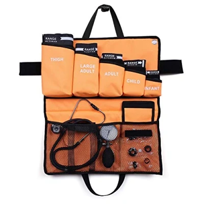 Image of LotFancy Aneroid Sphygmomanometer 5 in 1 Professional with Dual Head Stethoscope and Size Cuffs, Manual Blood Pressure Monitor Kit for Adult, Large Child, Thigh Carrying Case Included
