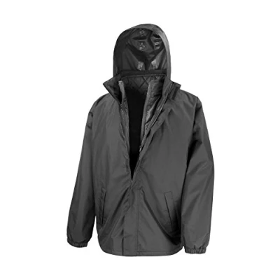 Image of Result R215X Core 3 in 1 Jacket with Quilted Bodywarmer Black, X Small