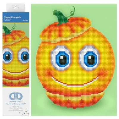 Image of DIAMOND DOTZ Painting, DD3, Beginner Kit, Sweet Pumpkin, 23 x 26cm