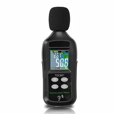 Image of Decibel Meter, 35dB 135dB Handheld Sound Meter Digital Level Reader, LCD Display Noise dB Measuring
