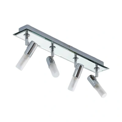 Image of Ceiling Light &#039;Zela&#039; dimmable (Modern) in Silver Made of Metal for e.g. Bathroom (4 Sources, G9) from Lindby floodlight, Spotlight