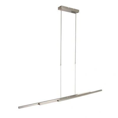 Image of Steinhauer LED pendant light Zelena Motion, steel coloured, CCT, metal