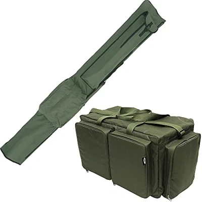 Image of NGT Carp Fishing Rod Holdall 12.ft 3+3 with Large Carryall Tackle Session Bag
