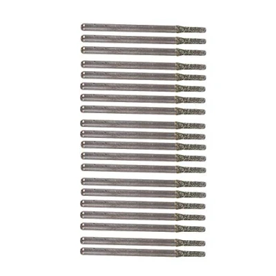 Image of CNBTR 2mm Gems Engraving Drill Bits Diamond Coated Tip Jade Engrave Silver Pack of 20