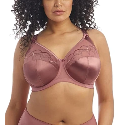 Image of Elomi Women&#039;s Cate Underwire Full Cup Banded Bra Coverage, Rosewood, 38J