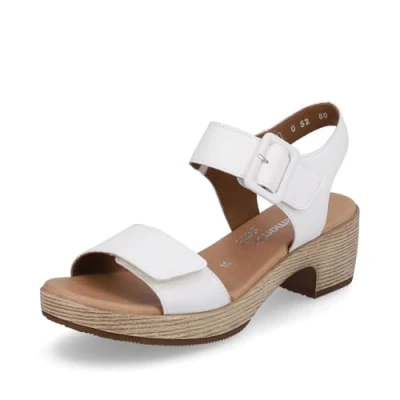 Image of Remonte Women&#039;s D0n52 Heeled Sandal (Weiss, UK Footwear Size System, Adult, Women, Numeric, Medium, 7.5)