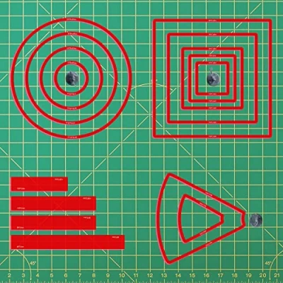 Image of Area of Effect Spell Templates Set 15 (Included Cube, Cone, Circle, and Line) Acrylic AOE Damage Marker Tabtop RPG Gaming Accessories for Dungeons Dragons, Pathfinder, D&amp;D