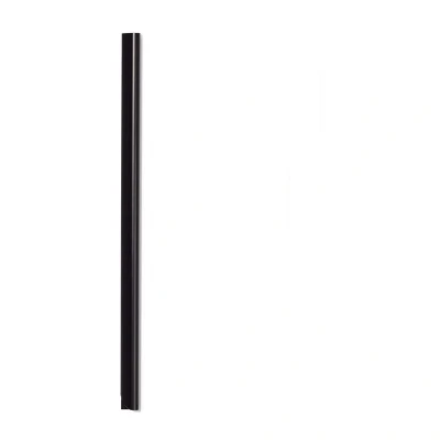 Image of Durable A4 Spine Bar 6mm Black Pack of 50 Quick and Easy Binding for Unpunched Documents Holds Up to 60 Sheets