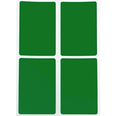 Image of Royal Green Rectangle Colored Stickers Labels in 7.5 cm x 5 inches (75mm 50mm) 200 Pack