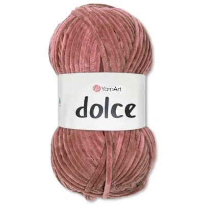 Image of Frida&#039;s Wollhaus YarnArt 100 g Dolce Chenille Wool Yarn Knitting Crochet Amigurumi 64 Colours (769 Dusky Pink 751 Old Rose)