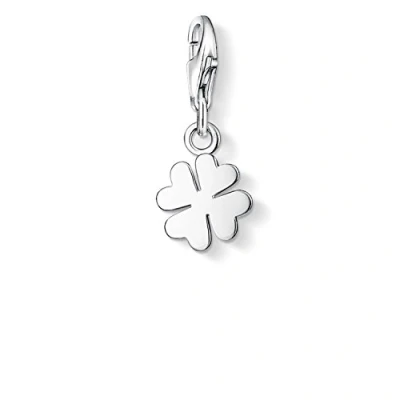 Image of Thomas Sabo Women Charm Pendant Cloverleaf Club 925 Sterling Silver 0884 001 12