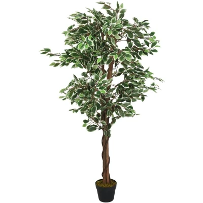 Image of vidaXL Artificial Ficus Tree 1008 Leaves 180 cm Green