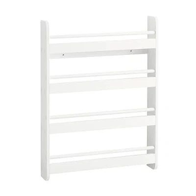 Image of SoBuy KMB08 K W, Wall Mounted 4 Tiers Children Kids Bookcase Book Shelf Storage Display Shelving Rack, 60x12x80cm