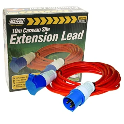 Image of UKB4C Maypole MP3771 230V 10m site entension lead which is NNC (National Caravan Council) Approved