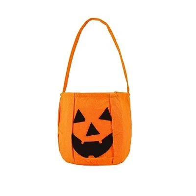 Image of CHENGYOUOUM Halloween Candy Bag,Pumpkin Trick or Treat Bags for Kids,Pumpkin Bucket,Halloween Goodies Handbag,Halloween Party Favor Supplies